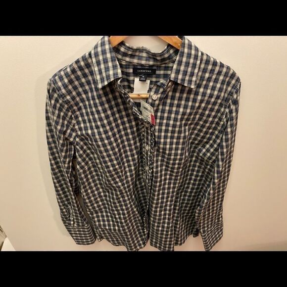 LANDS ‘END Button Down Blouse - Picture 5 of 9